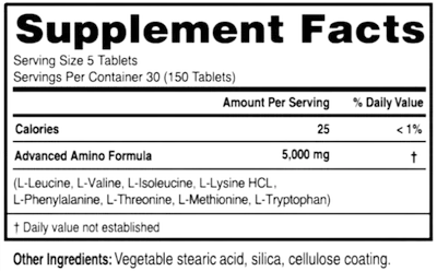 Advanced Amino Formula Supplement Facts
