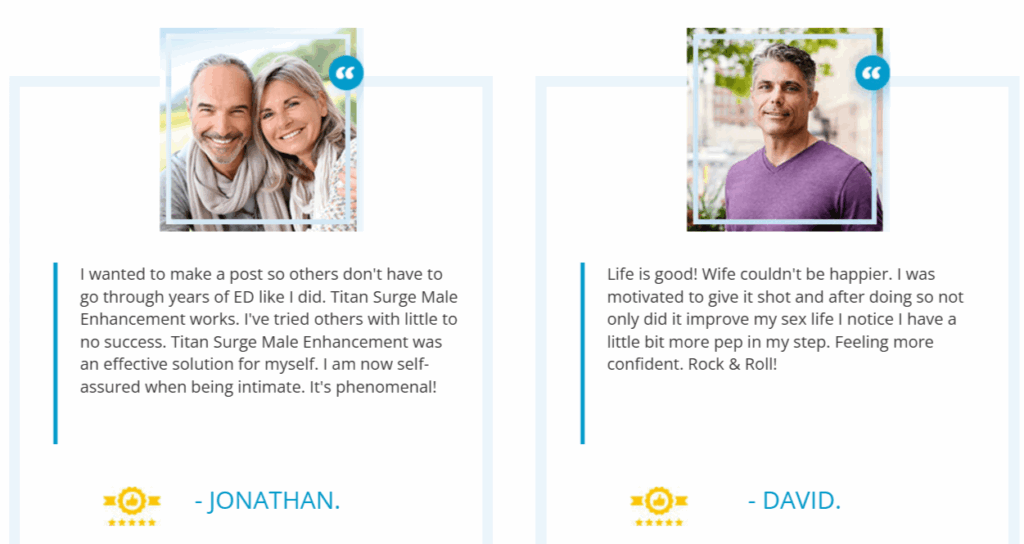 Titan Surge Male Enhancement Customer Reviews